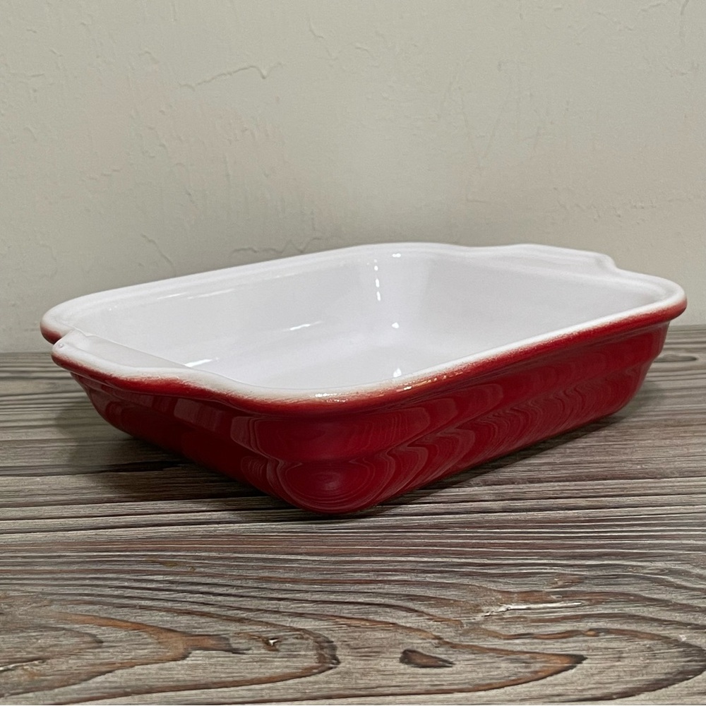 Emile Henry France Modern Classics Ceramic Rectangular Baking Dish Red 9.2"x6.7" - Picture 6 of 17